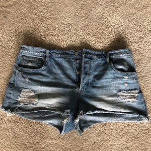 Gap distressed denim shorts